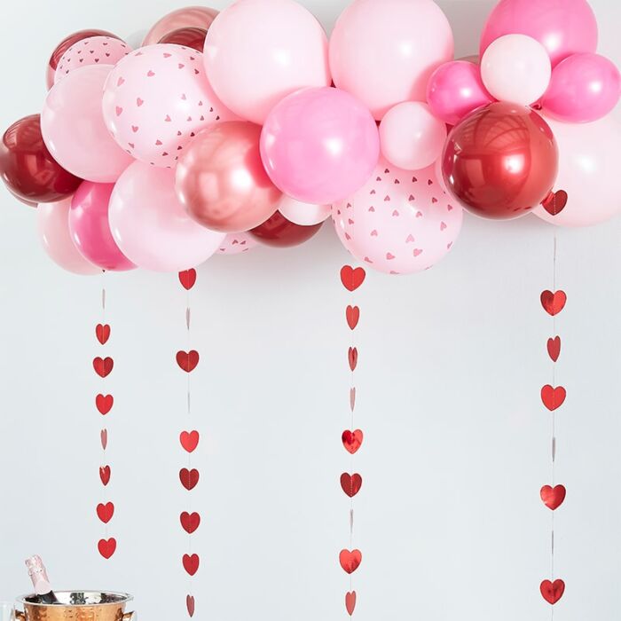 Rose Gold, Pink & Red Balloon Arch Kit - Ralph and Luna Party Shop