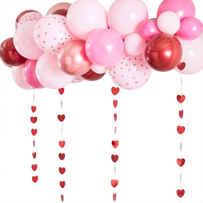 Rose Gold, Pink & Red Balloon Arch Kit - Ralph and Luna Party Shop