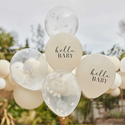 Hello Baby Cloud Confetti Baby Shower Balloons