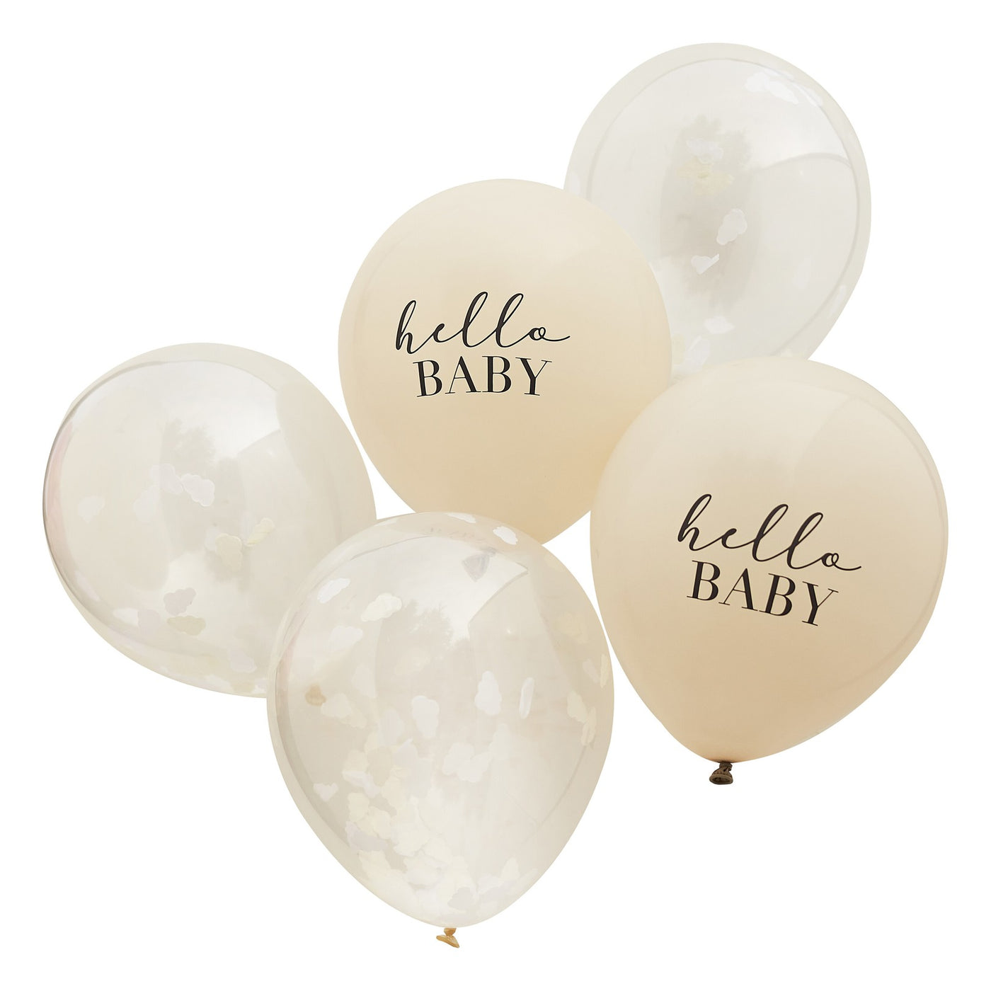 Hello Baby Cloud Confetti Baby Shower Balloons