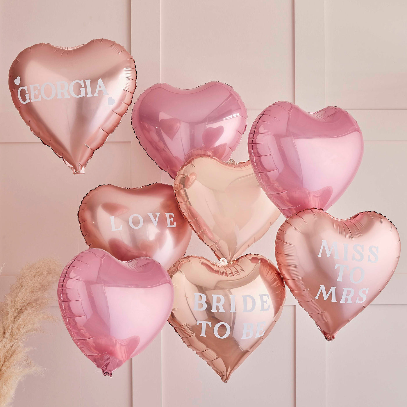 Customisable Hen Party Heart Balloons With Stickers