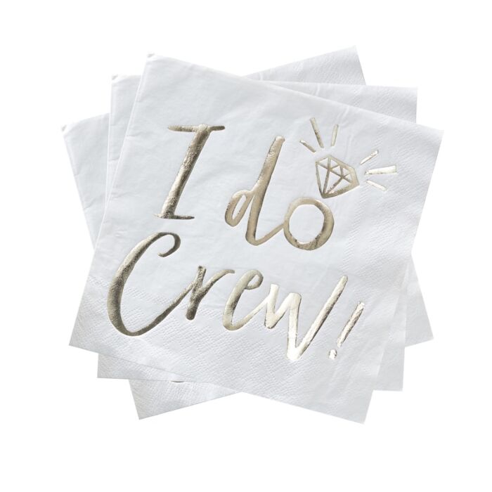 I Do Crew Napkins Foiled - Ralph and Luna Party Shop