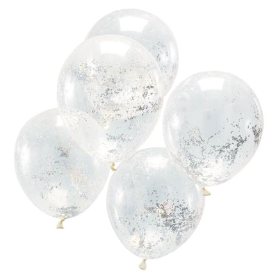 Holographic Glitter Confetti Balloons - Ralph and Luna Party Shop