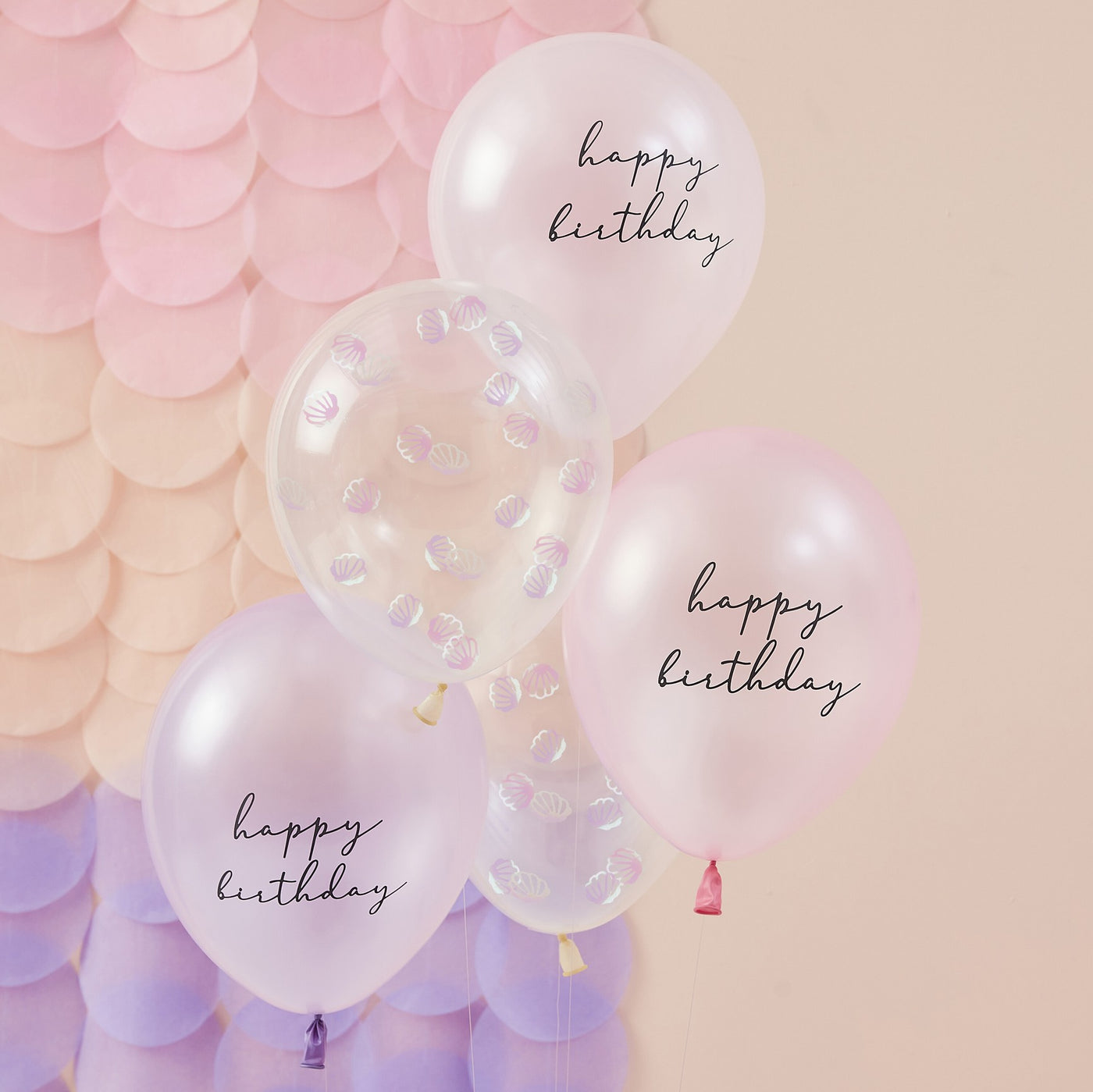 Mermaid Shell Confetti Balloon Bundle