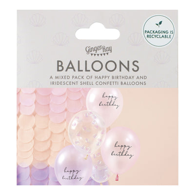 Mermaid Shell Confetti Balloon Bundle