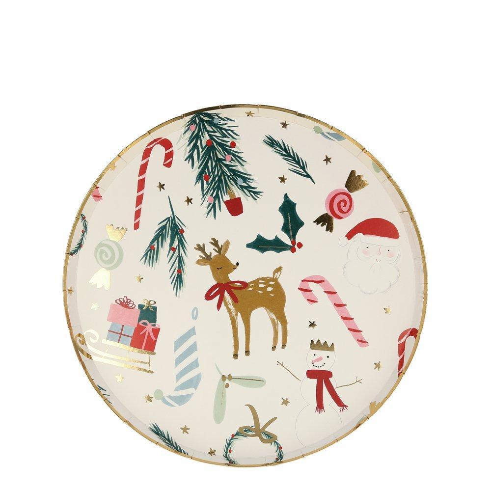 Festive Motif Side Plates - Ralph and Luna Party Shop