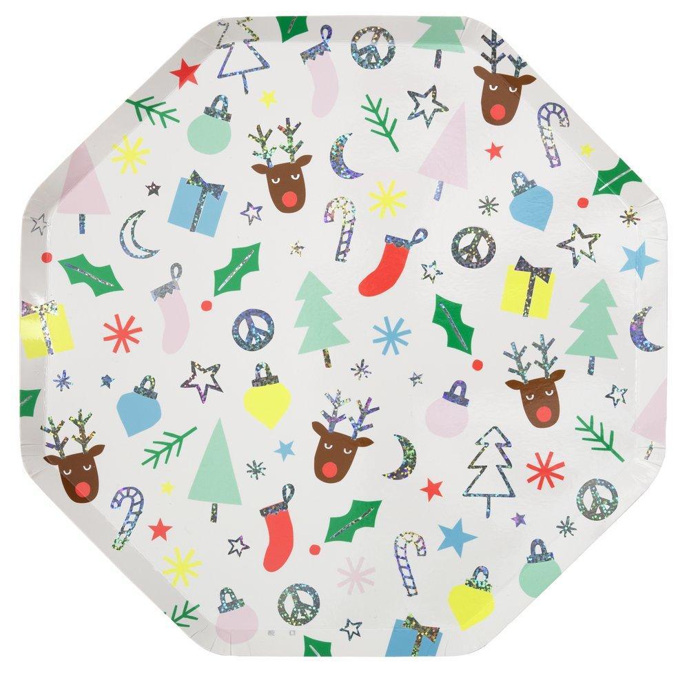 Festive Fun Dinner Plates - Ralph and Luna Party Shop