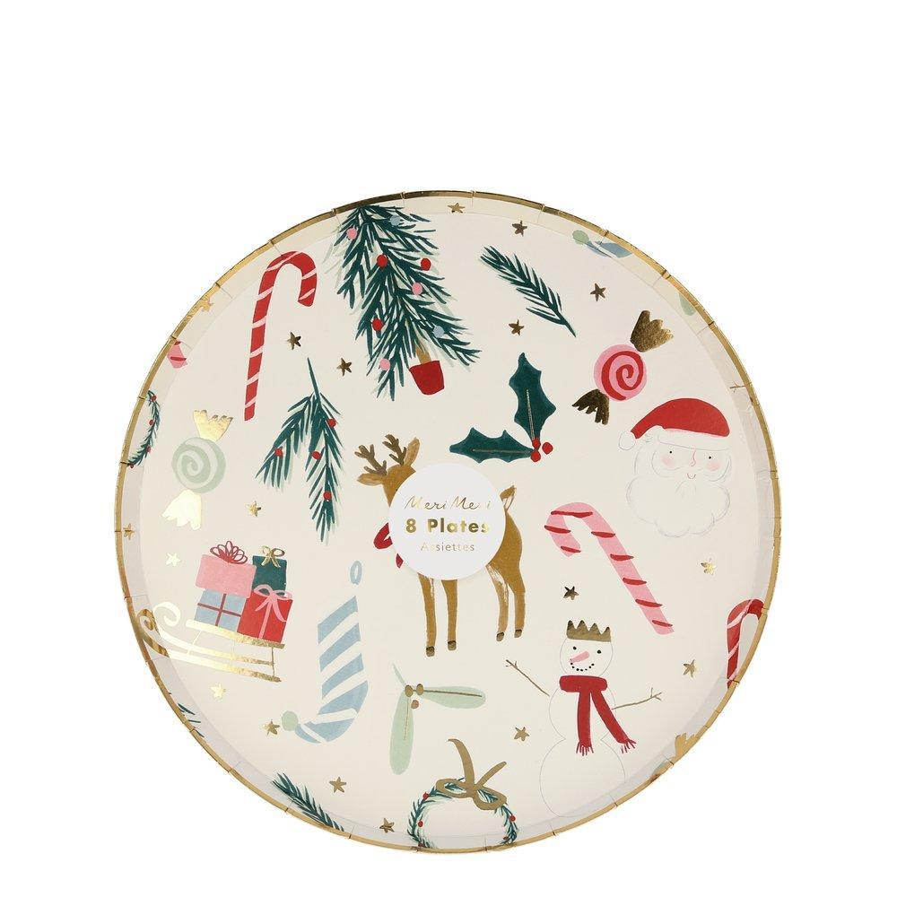 Festive Motif Side Plates - Ralph and Luna Party Shop