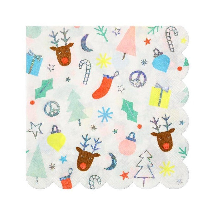 Festive Fun Large Napkins - Ralph and Luna Party Shop