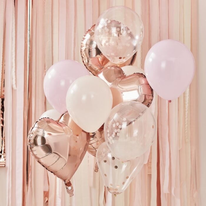 Blush And Rose Gold Balloon Kit - Ralph and Luna Party Shop