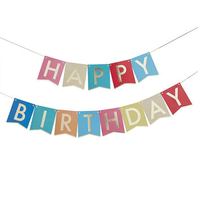 Rainbow Happy Birthday Banner Bunting