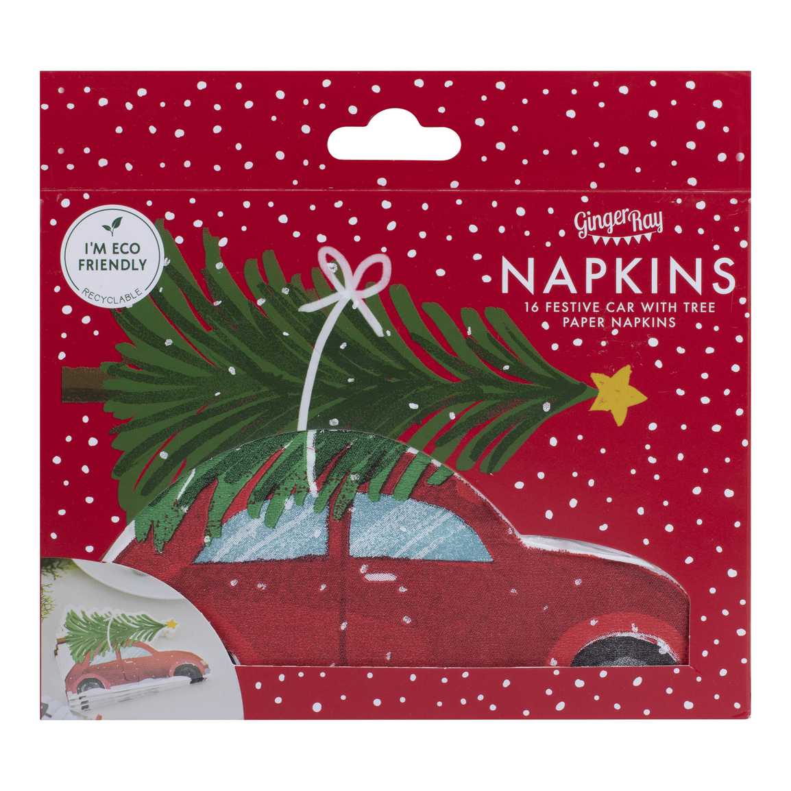 Festive Car Christmas Paper Napkins