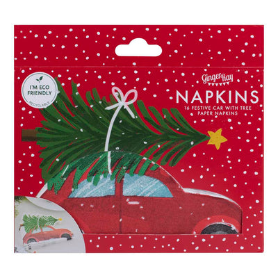 Festive Car Christmas Paper Napkins