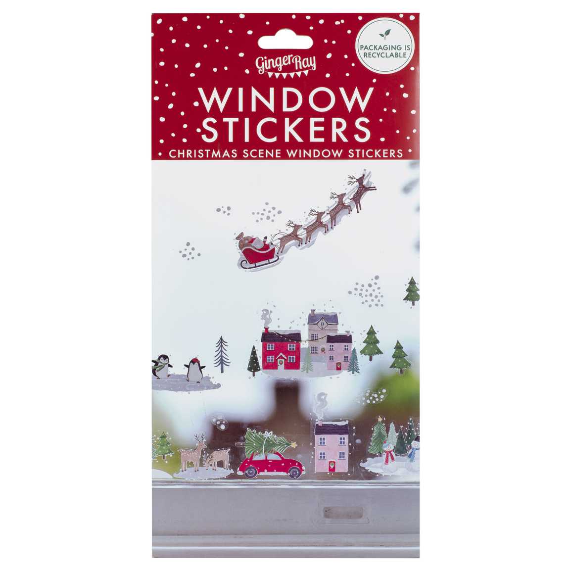 Christmas Village Window Stickers