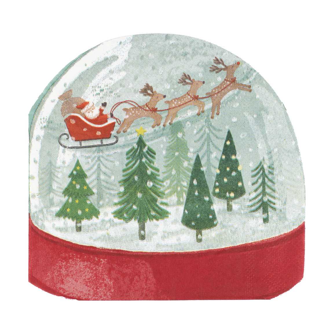 Snowglobe Shaped Christmas Paper Napkins