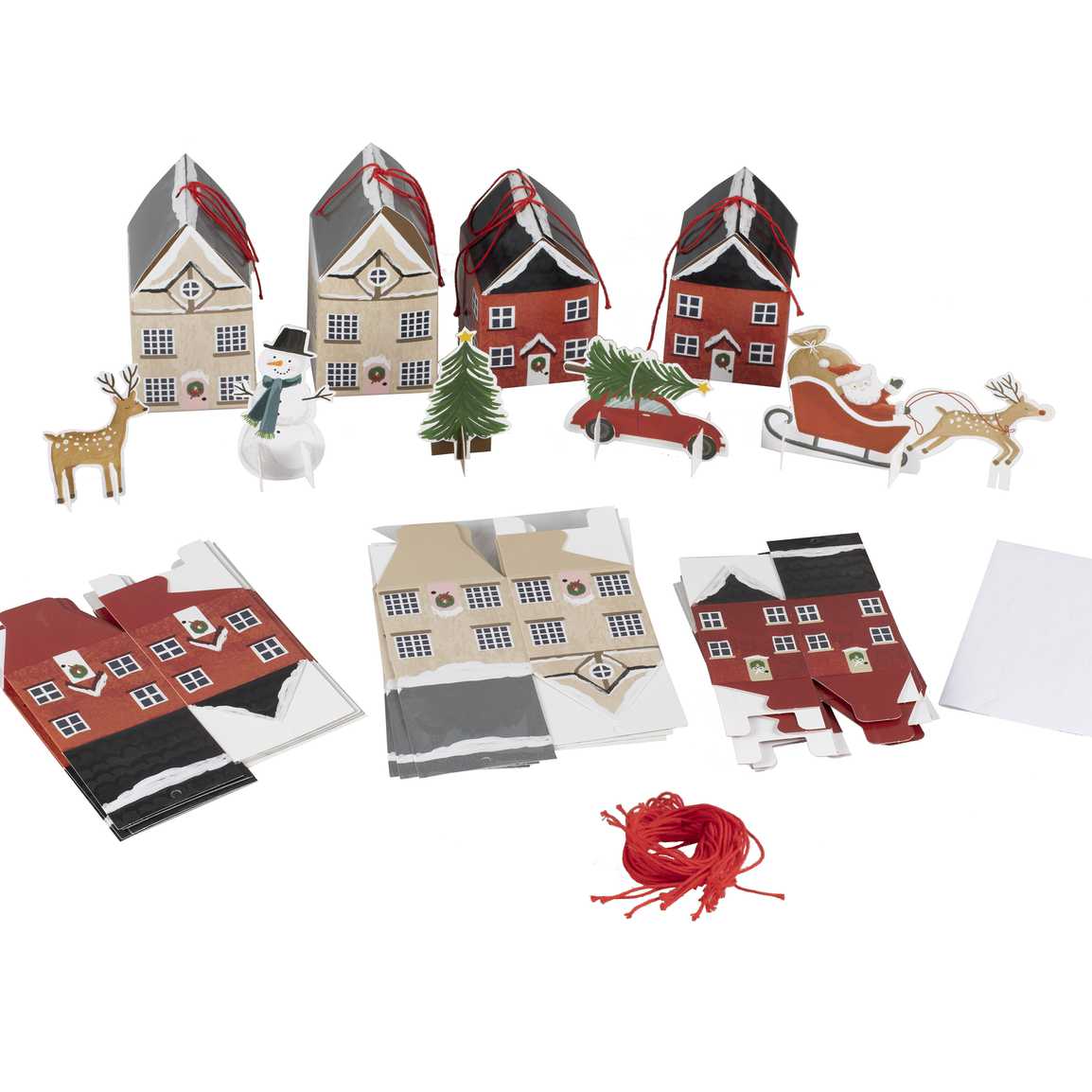 Christmas Village Scene Advent Calendar Boxes