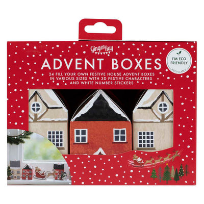 Christmas Village Scene Advent Calendar Boxes