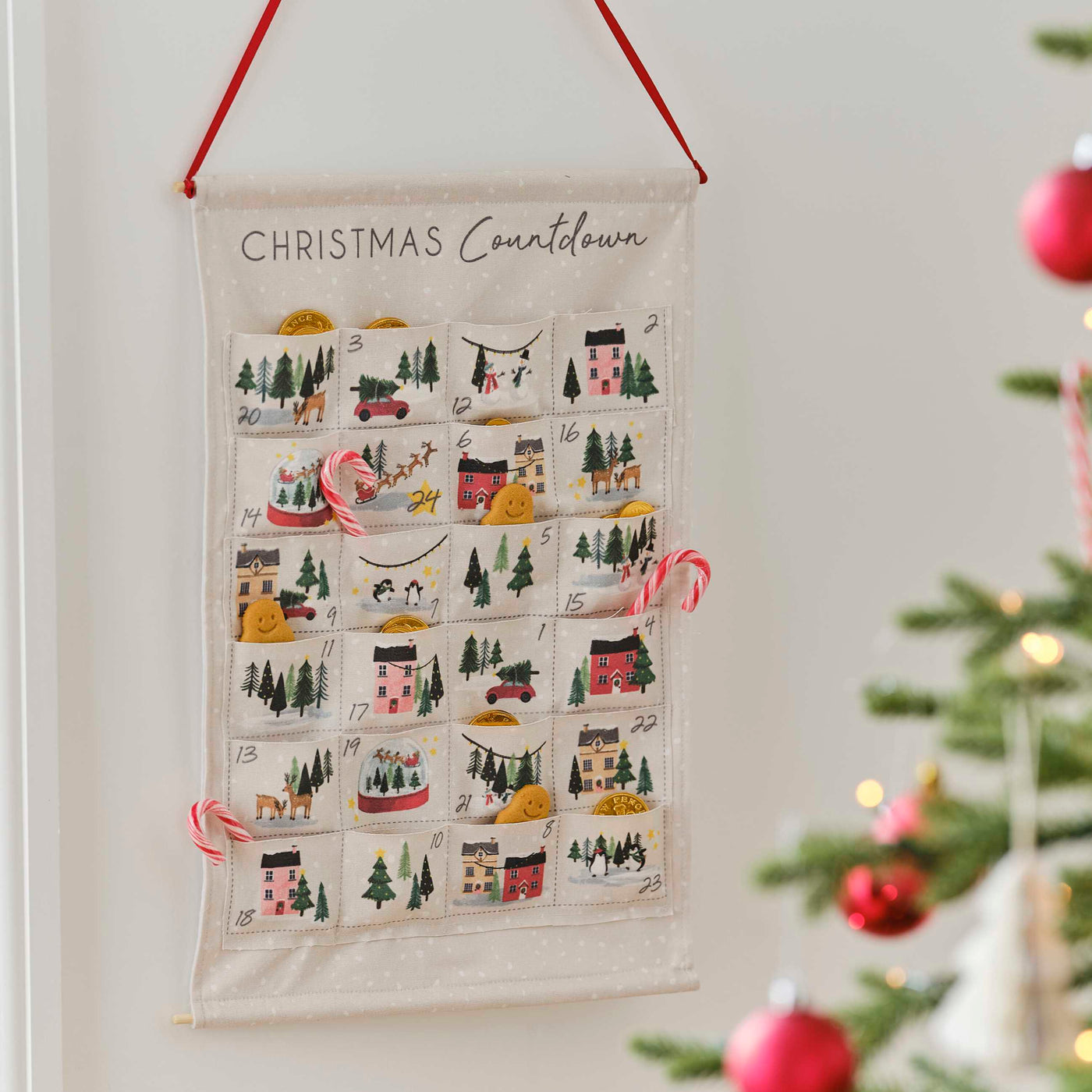 Christmas Illustration Fabric Christmas Advent Calendar