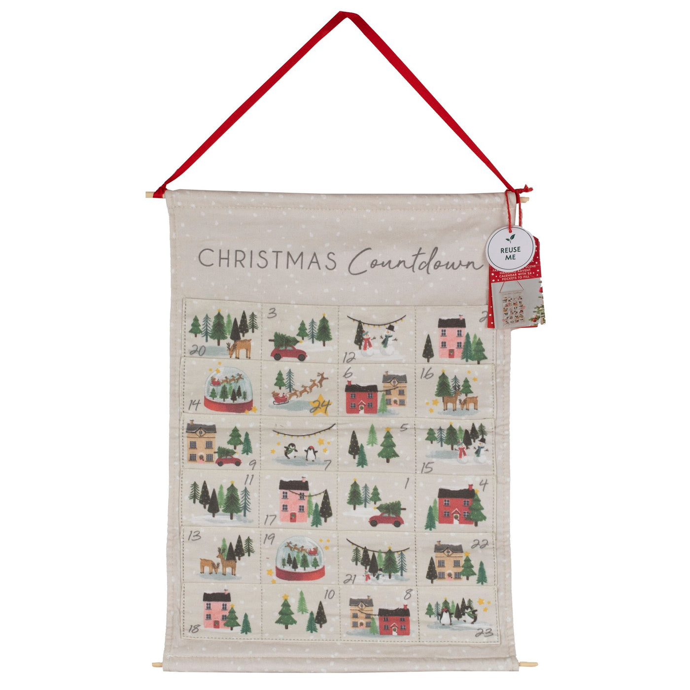 Christmas Illustration Fabric Christmas Advent Calendar