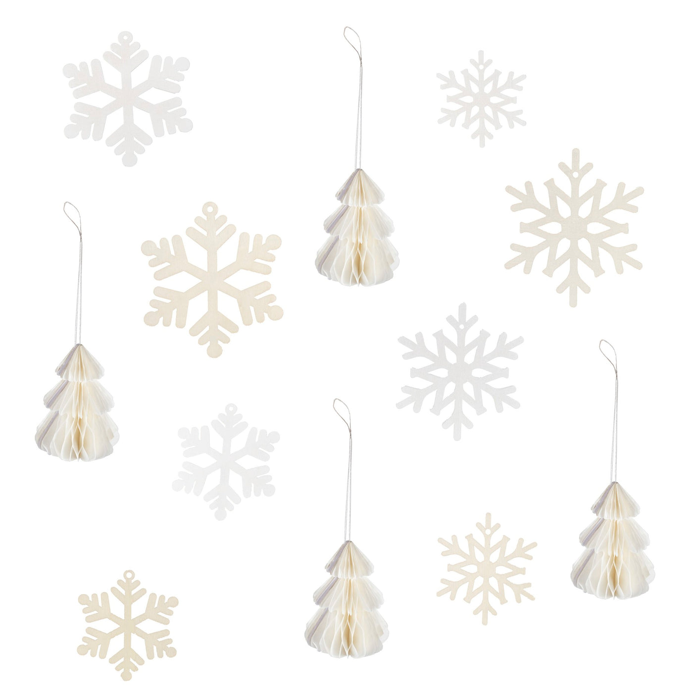 Snowflake & Tree Hanging Decorations