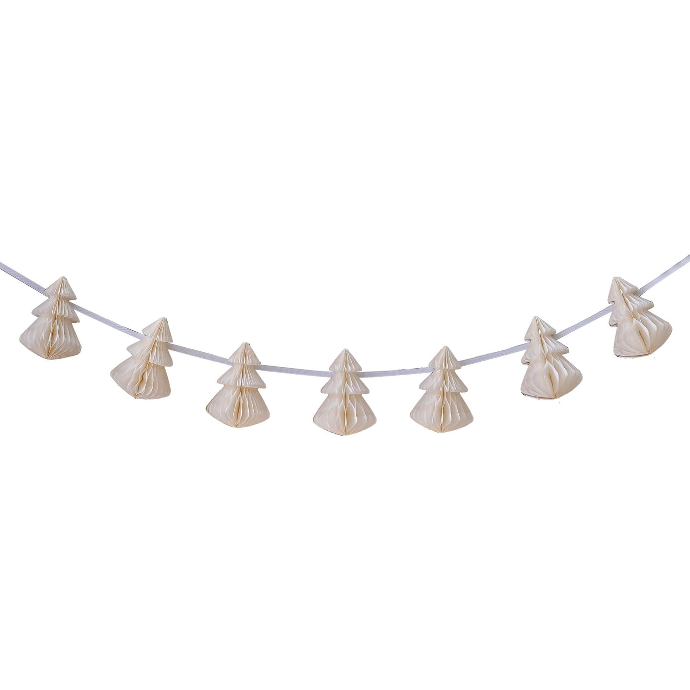 Cream Honeycomb Trees Christmas Garland