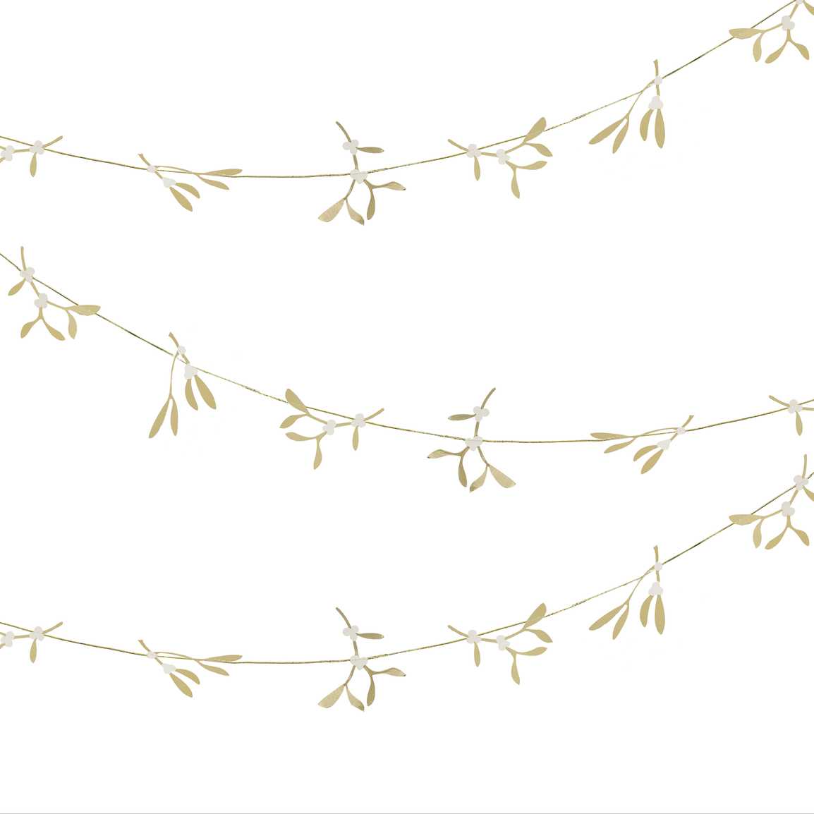 Gold Christmas Mistletoe Garland