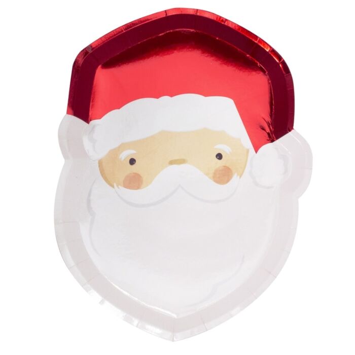 Christmas Silly Santa Plates - Ralph and Luna Party Shop
