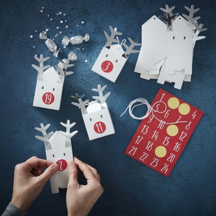 Reindeer Christmas Advent Calendar Boxes - Ralph and Luna Party Shop