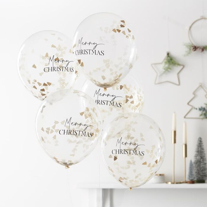 Merry Christmas Confetti Balloons - Ralph and Luna Party Shop