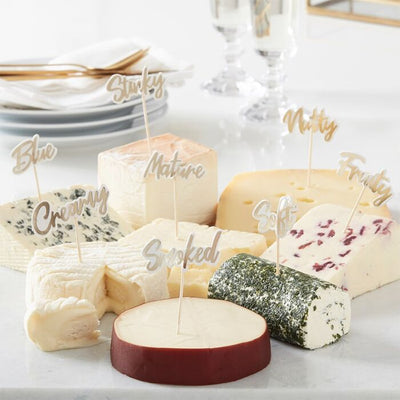 Gold Cheese Board Party Food Picks - Ralph and Luna Party Shop