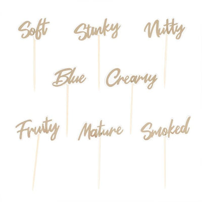 Gold Cheese Board Party Food Picks - Ralph and Luna Party Shop