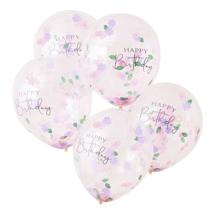 Let's Partea Happy Birthday Confetti Balloons – Ralph and Luna Party Shop