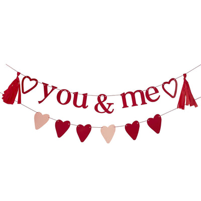 You + Me Valentine's Bunting
