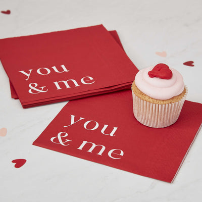 You + Me Valentine's Napkins