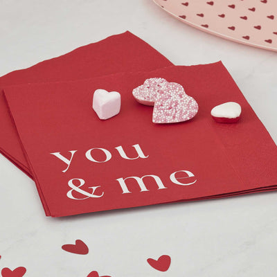 You + Me Valentine's Napkins